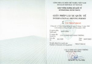 Mẫu bằng lái xe quốc tế IDP