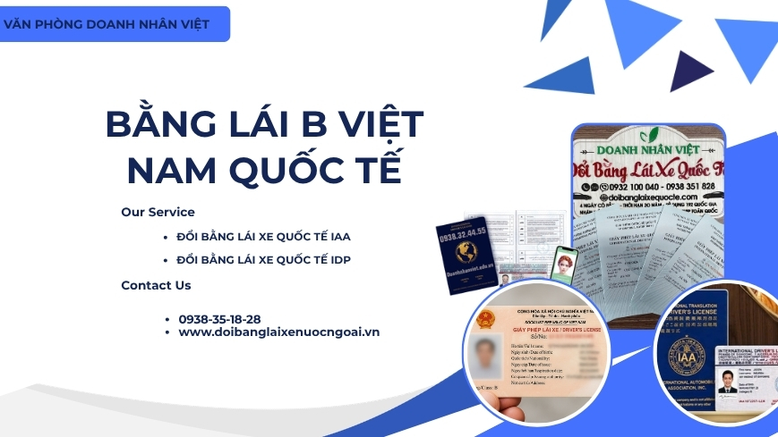 Bằng lái xe B Việt Nam quốc tế