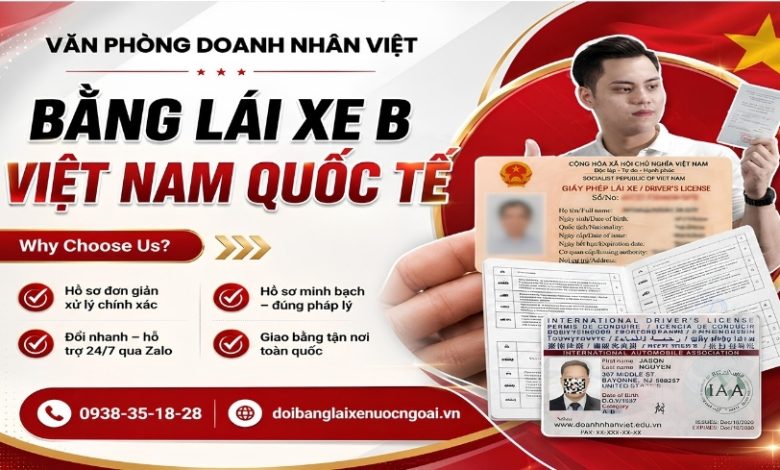 Bằng lái xe B Việt Nam quốc tế