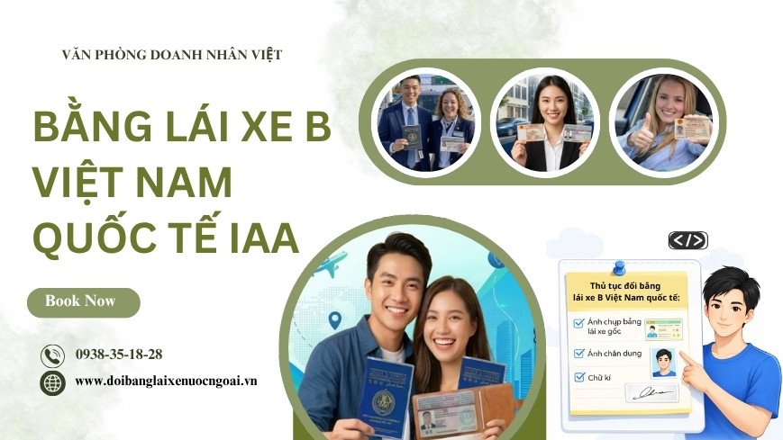 Bằng lái xe B Việt Nam quốc tế IAA