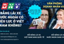 Bằng lái xe nước ngoài có hiệu lực ở Việt Nam không
