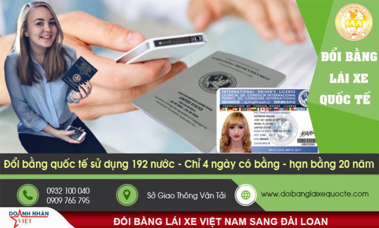 Bằng lái xe quốc tế có sử dụng được ở Đài Loan không