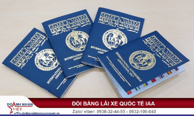 Cách đổi bằng lái xe quốc tế IAA