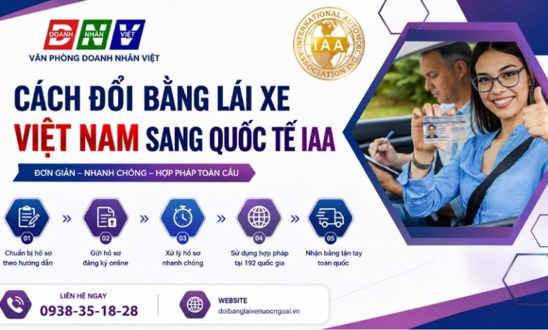 Cách đổi bằng lái xe Việt Nam sang quốc tế IAA