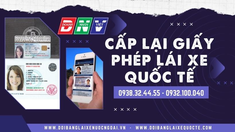 Cấp lại giấy phép lái xe quốc tế