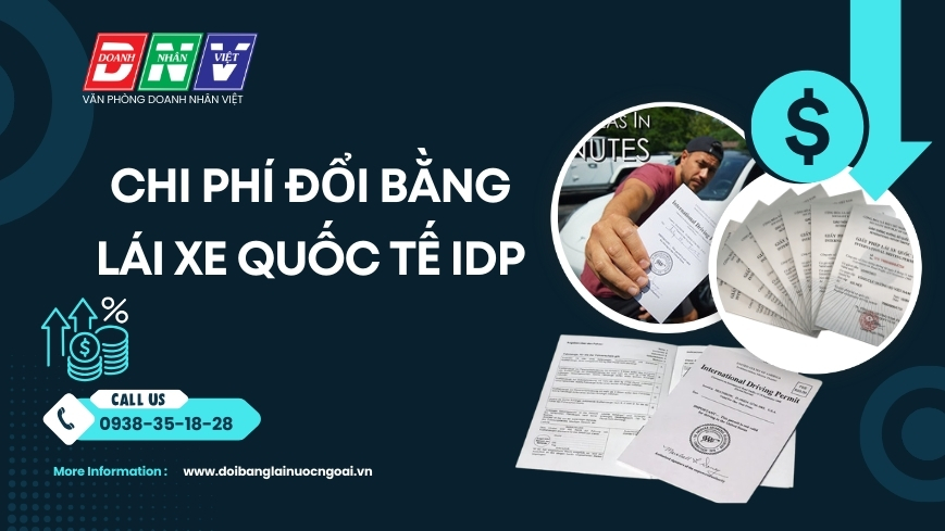 Chi phí đổi bằng lái xe quốc tế IDP