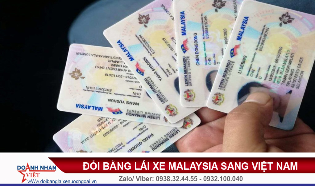 Đổi bằng lái xe Malaysia sang Việt Nam