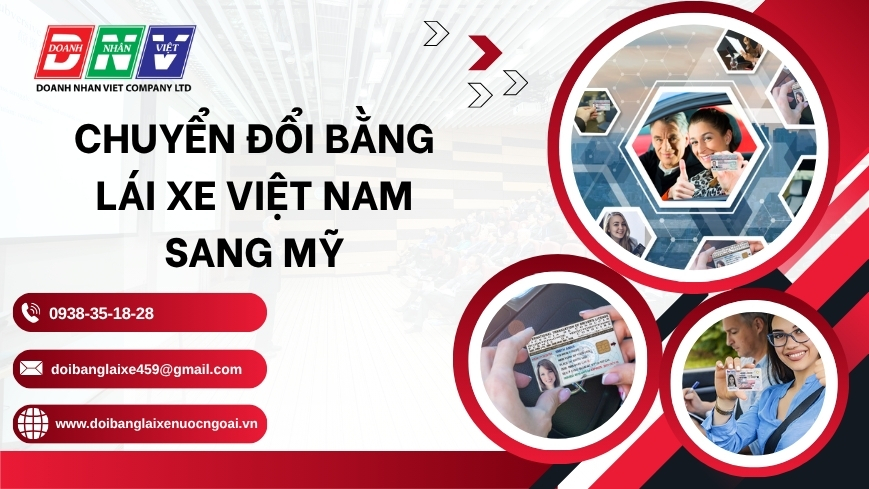 Chuyển đổi bằng lái xe Việt Nam sang Mỹ