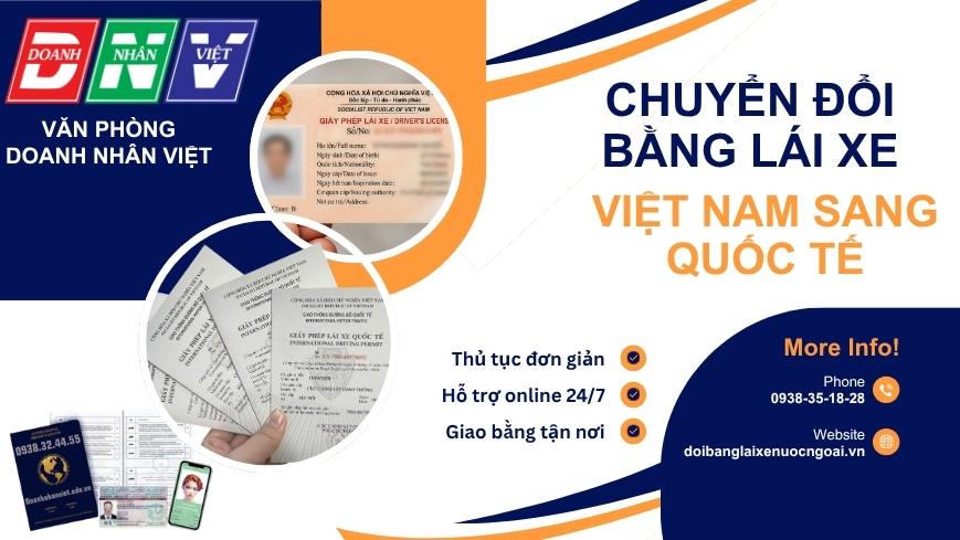 Chuyển đổi bằng lái xe Việt Nam sang quốc tế