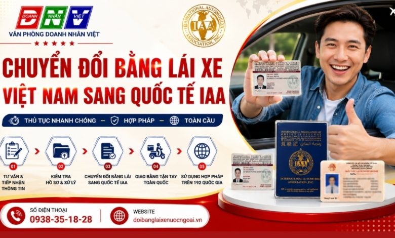 Chuyển đổi bằng lái xe Việt Nam sang quốc tế IAA