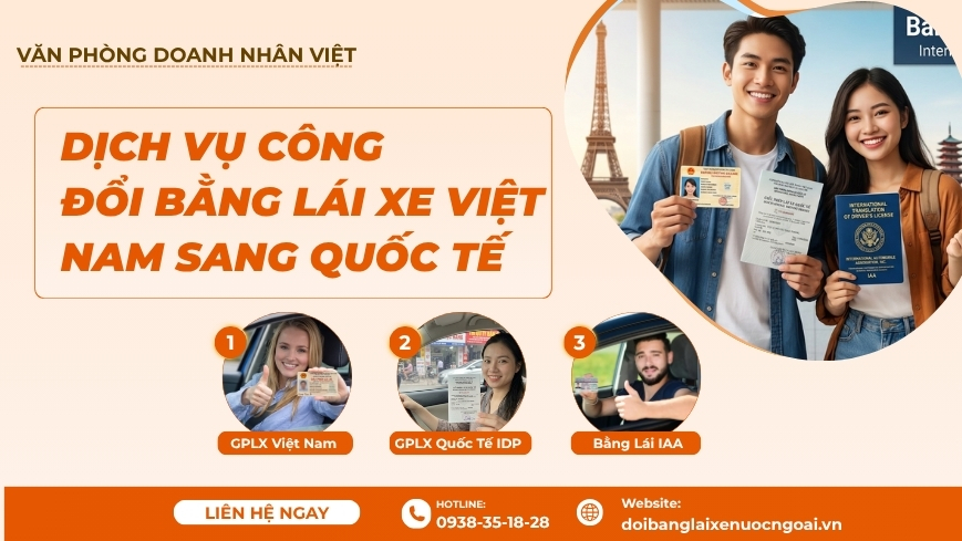 Dịch vụ công đổi bằng lái xe Việt Nam sang quốc tế