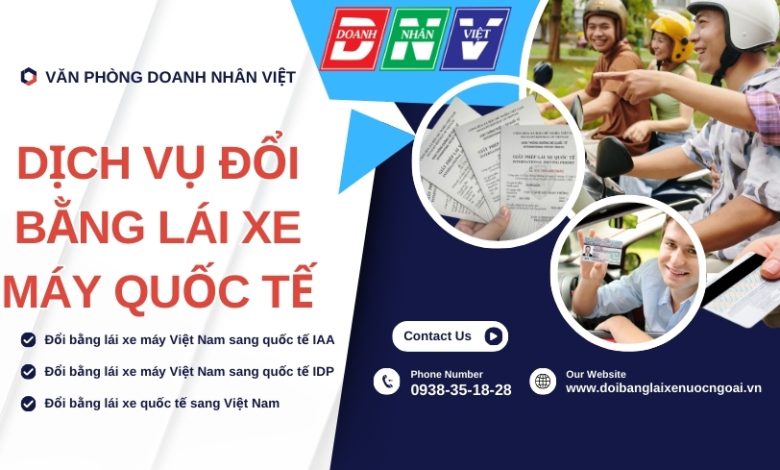Dịch vụ đổi bằng lái xe máy quốc tế