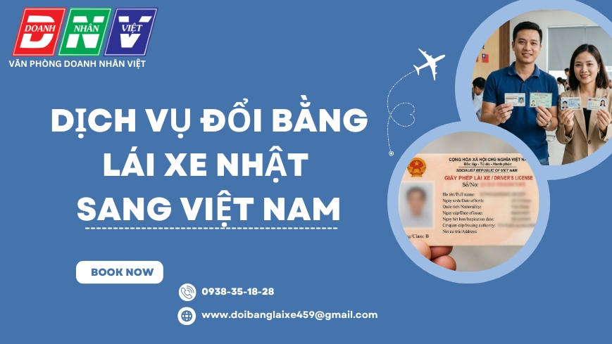 Dịch vụ đổi bằng lái xe Nhật sang Việt Nam