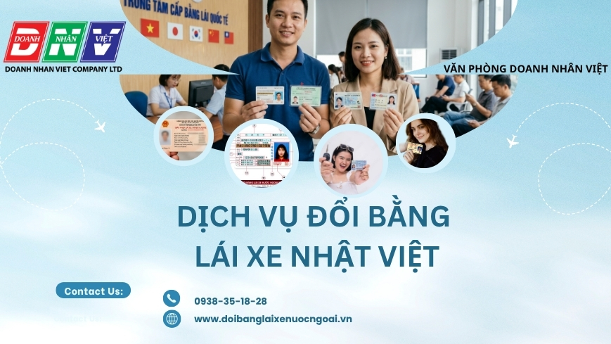 Dịch vụ đổi bằng lái xe Nhật Việt