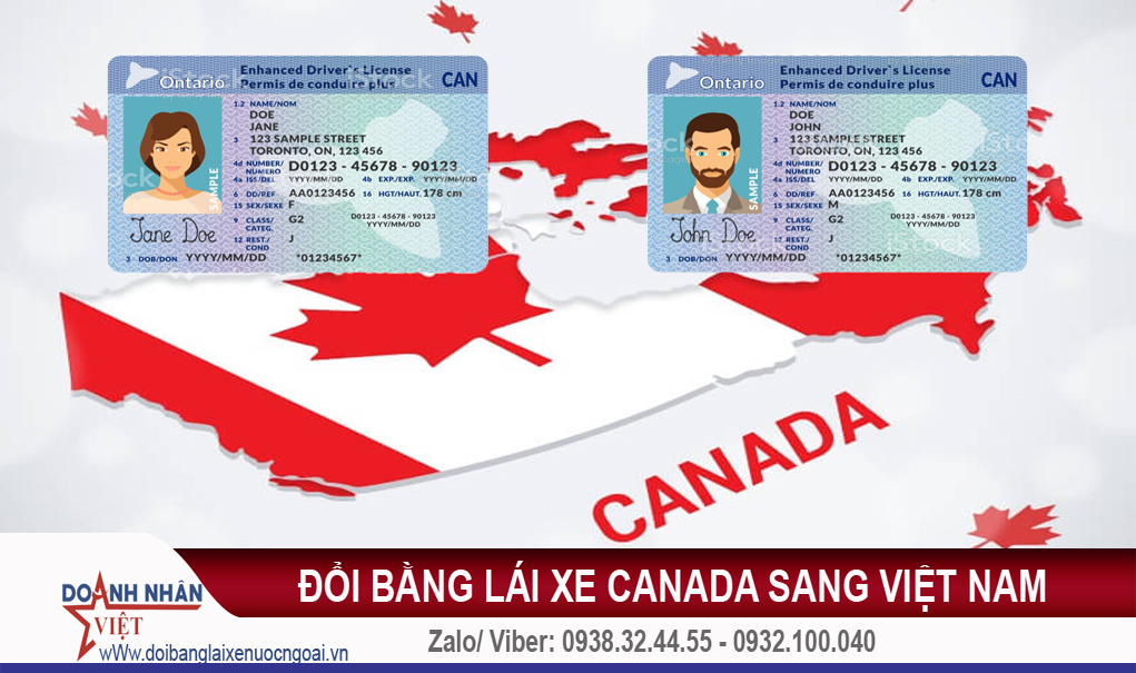Đổi bằng lái xe Canada sang Việt Nam
