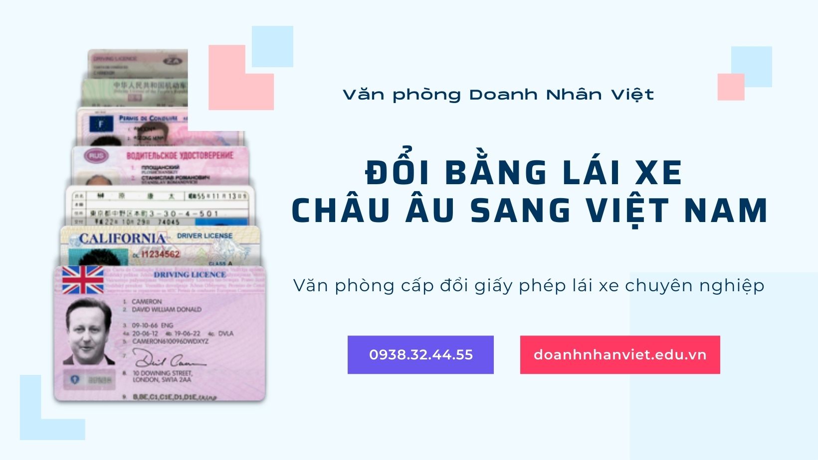 Đổi bằng lái xe Châu Âu sang Việt Nam