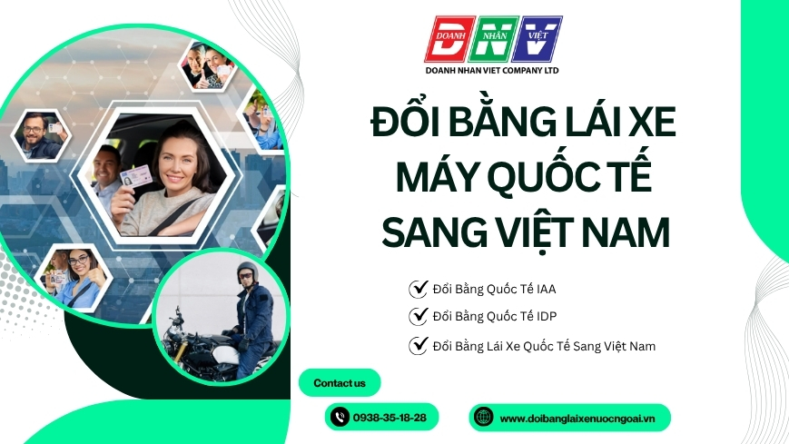 Đổi bằng lái xe máy quốc tế sang Việt Nam