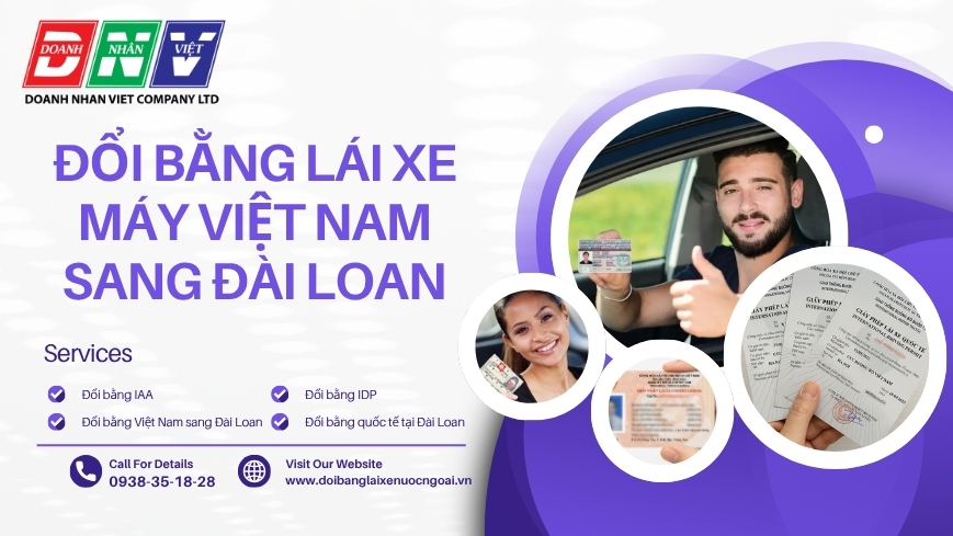 Đổi bằng lái xe máy Việt Nam sang Đài Loan