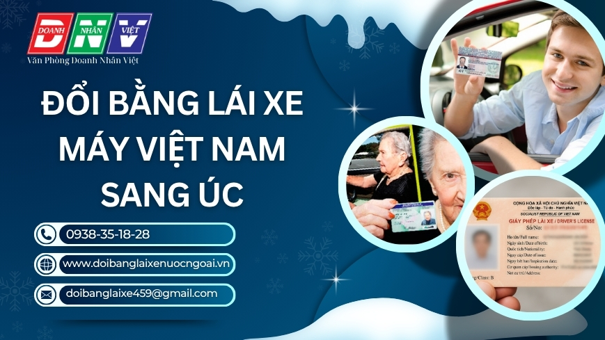 Đổi bằng lái xe máy Việt Nam sang Úc