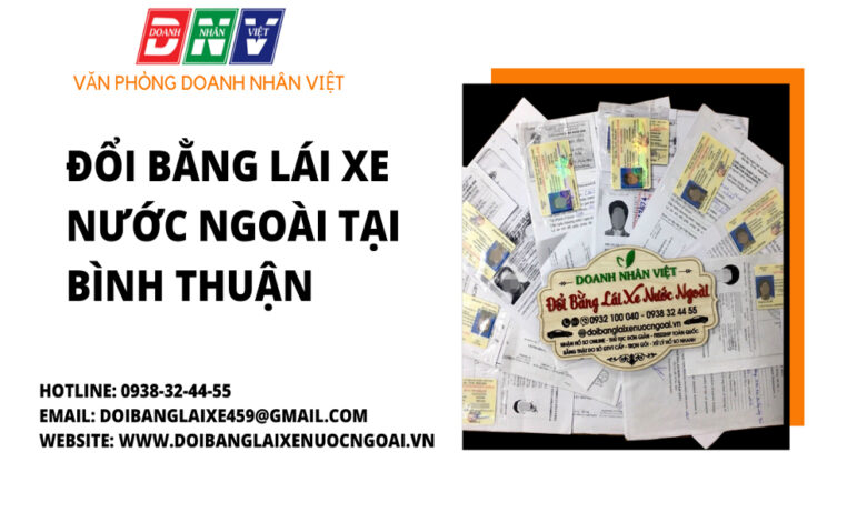 đổi bằng lái xe nước ngoài tại Bình Thuận