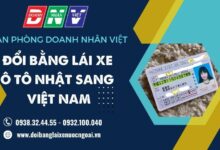 Đổi bằng lái xe ô tô Nhật sang Việt Nam