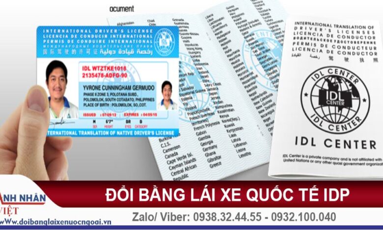 Đổi bằng lái xe ô tô quốc tế iaa-idp