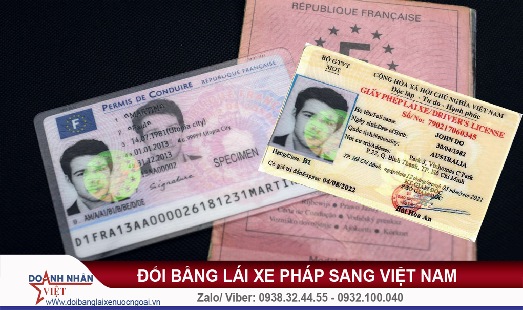 Đổi bằng lái xe Pháp sang Việt Nam