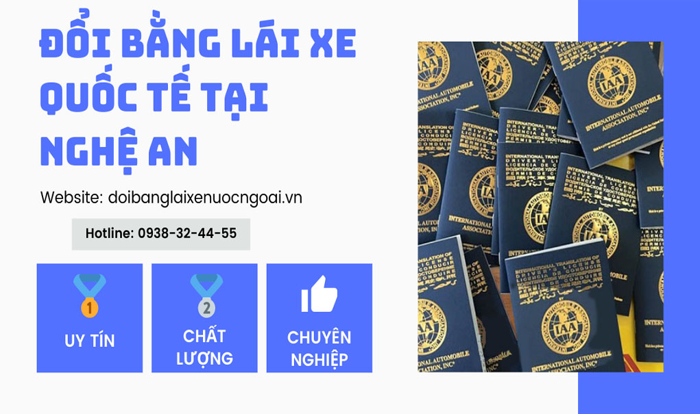 đổi bằng lái xe quốc tế tại Nghệ An