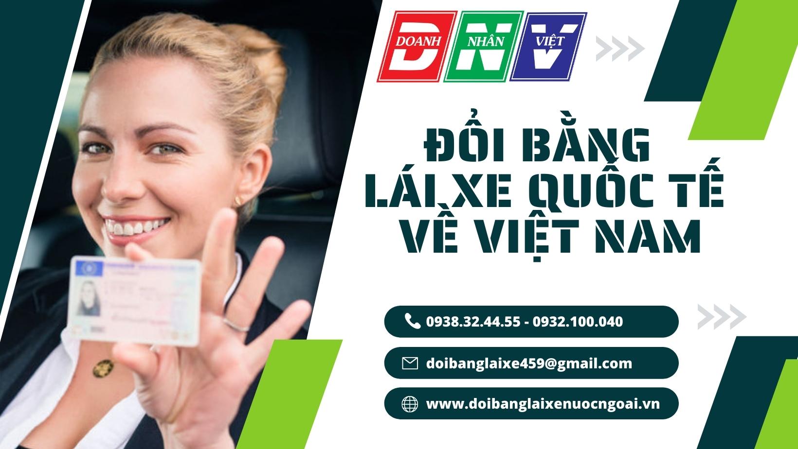 Đổi bằng lái xe quốc tế về Việt Nam