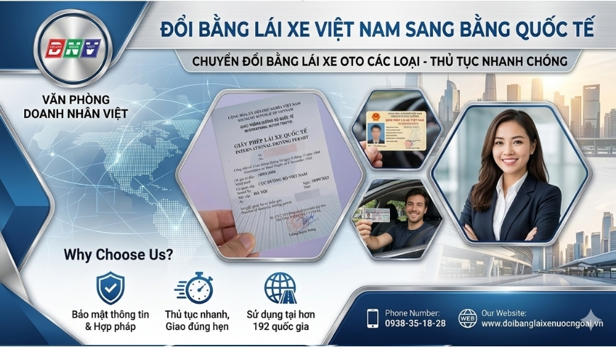 Đổi bằng lái xe Việt Nam sang bằng quốc tế