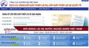 Đổi giấy phép lái xe qua mạng