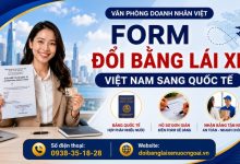 Form đổi bằng lái xe Việt Nam sang quốc tế