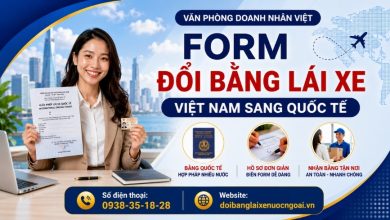 Form đổi bằng lái xe Việt Nam sang quốc tế