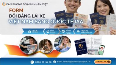 Form đổi bằng lái xe Việt Nam sang quốc tế IAA