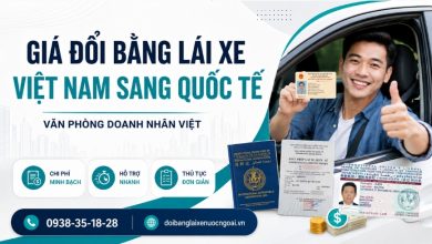 Giá đổi bằng lái xe Việt Nam sang quốc tế