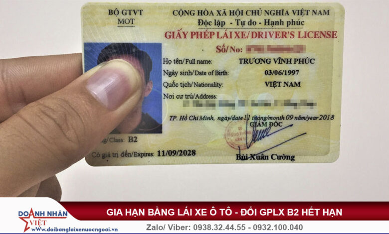 Gia hạn bằng lái xe ô tô