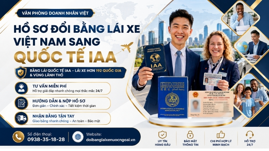 Hồ sơ đổi bằng lái xe Việt Nam sang quốc tế IAA