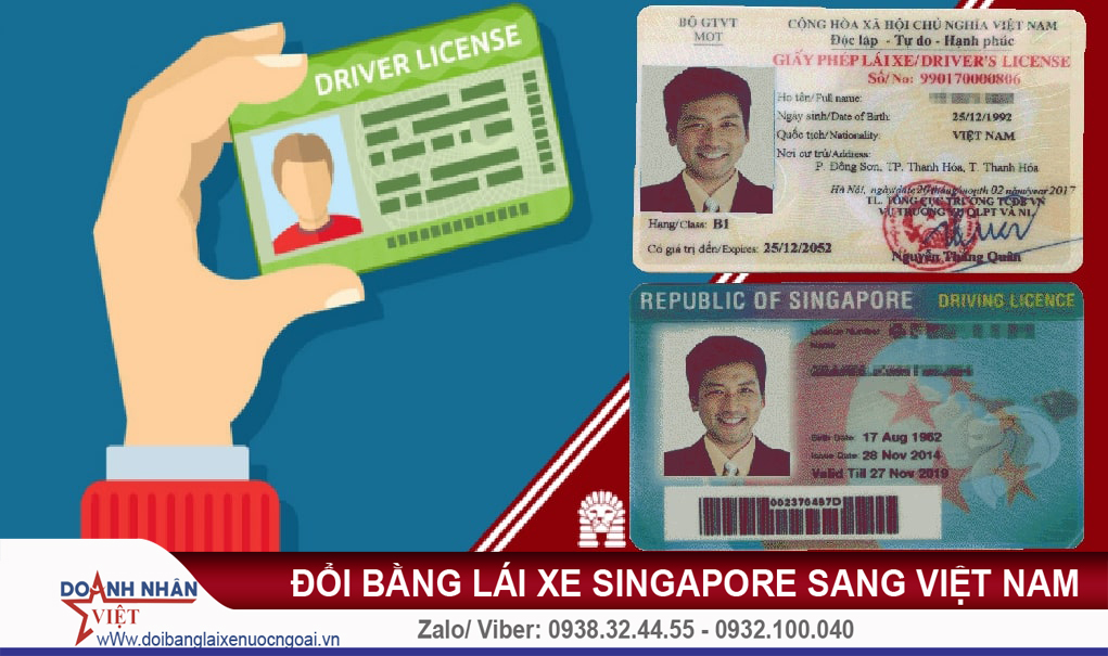 Đổi bằng lái xe Singapore sang Việt Nam