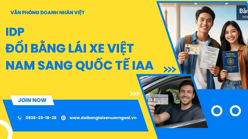 IDP đổi bằng lái xe Việt Nam sang quốc tế IAA
