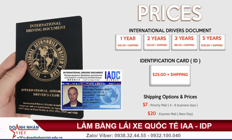 Làm bằng lái xe quốc tế