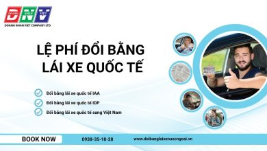 Lệ phí đổi bằng lái xe quốc tế