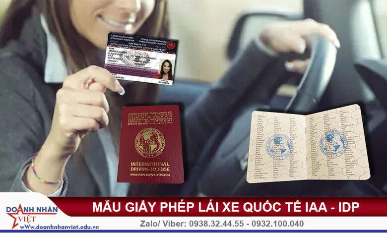 Mẫu giấy phép lái xe quốc tế