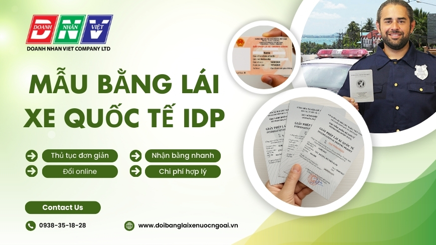 Mẫu bằng lái xe quốc tế IDP