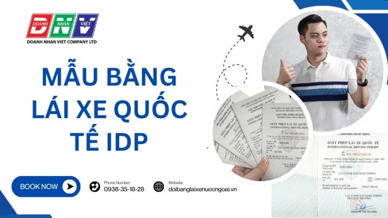 Mẫu bằng lái xe quốc tế IDP