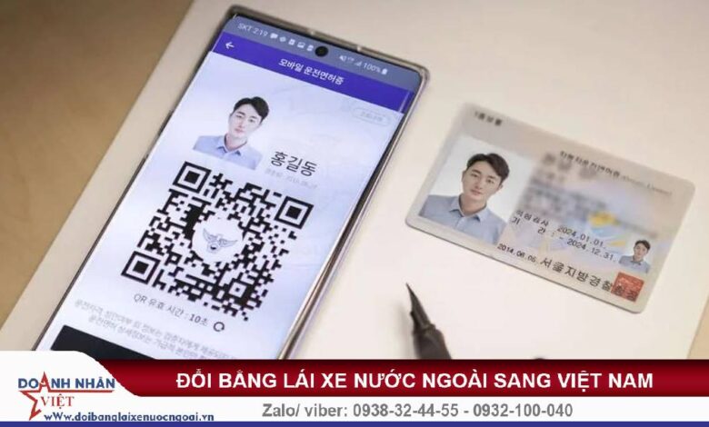 Phí đổi bằng lái xe Hàn Quốc sang Việt Nam