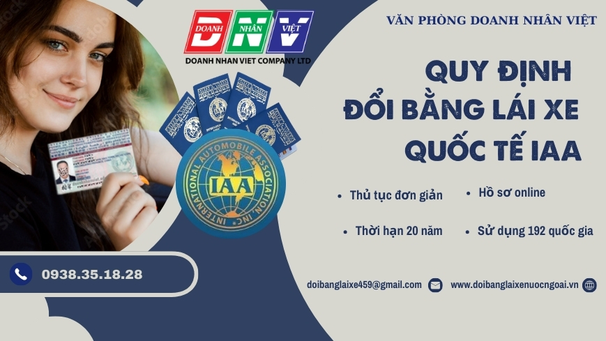 Quy định đổi bằng lái xe quốc tế IAA