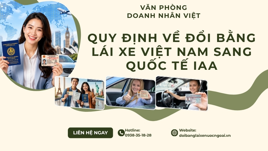 Quy định về đổi bằng lái xe Việt Nam sang quốc tế IAA