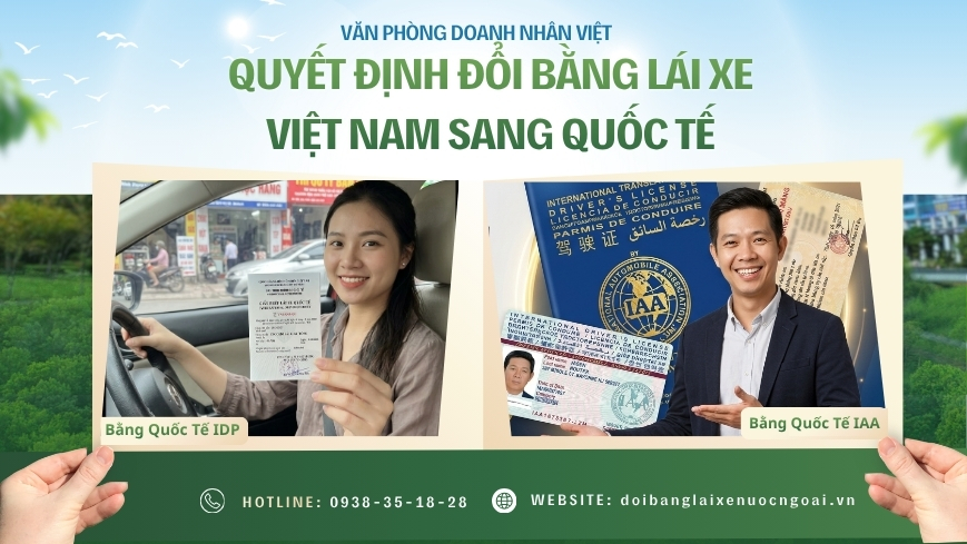 Quyết định đổi bằng l ái xe Việt Nam sang quốc tế