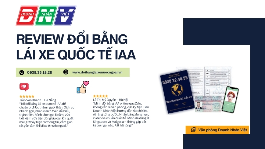 Review đổi bằng lái xe quốc tế IAA