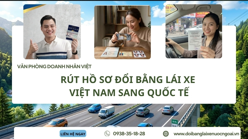 Rút hồ sơ đổi bằng lái xe Việt Nam sang quốc tế